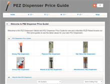 Tablet Screenshot of pezdispenserpriceguide.com